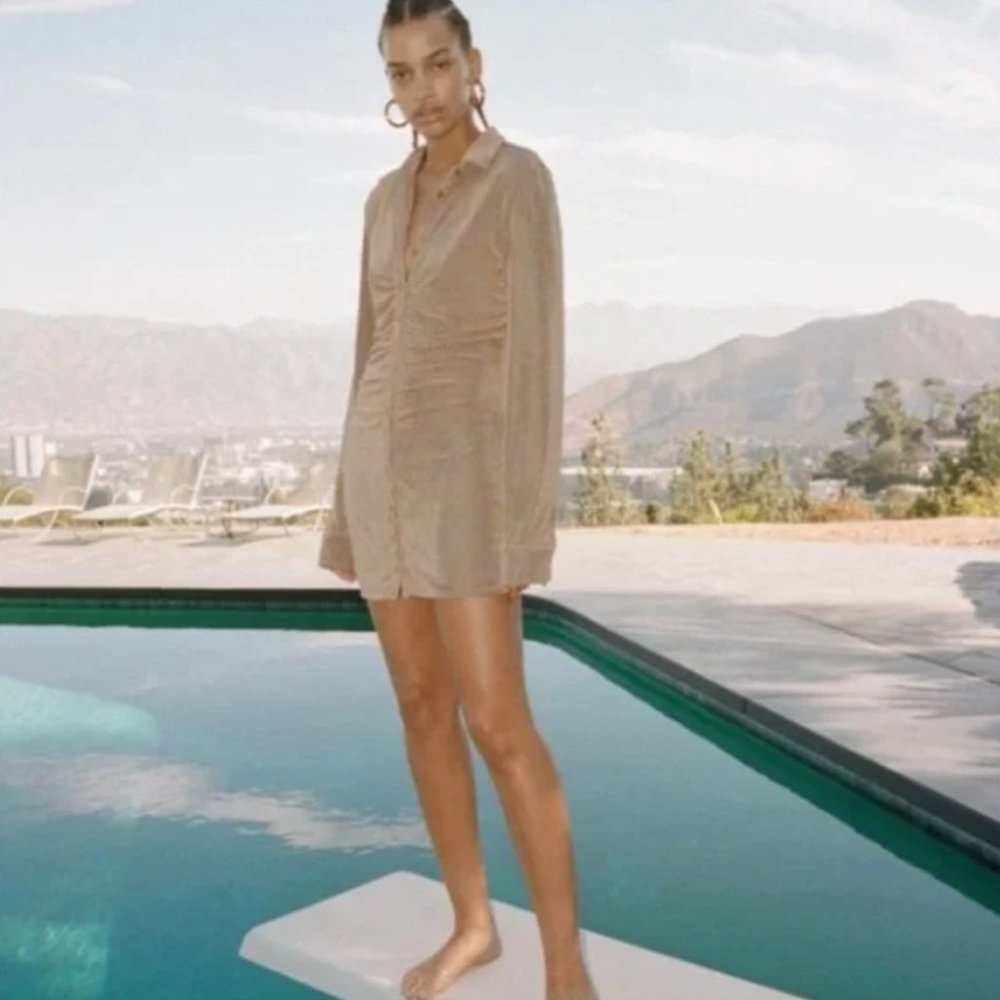 NWT With Jean Andy Dress in Latte